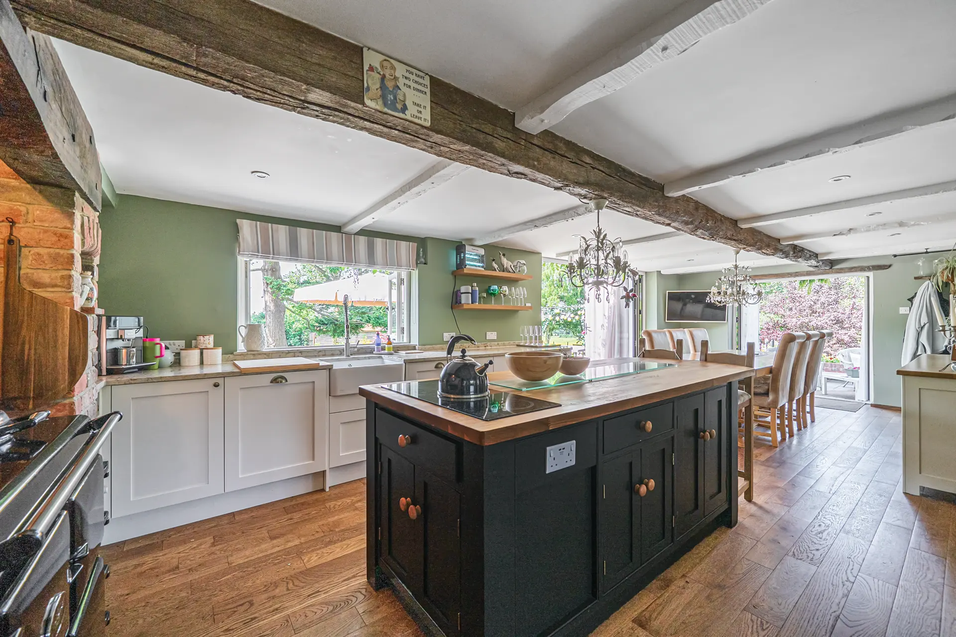 The recently renewed kitchen at Sandmartins